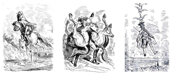 Приключения барона Мюнхаузена Эрих Распе рисунок