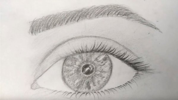 Глаз карандашом легко