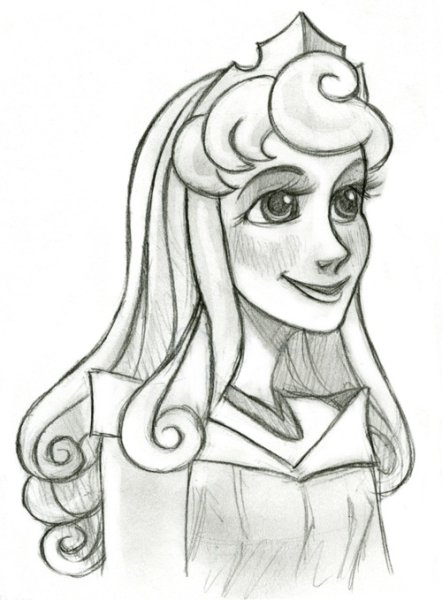 Рисунки для срисовки принцессы