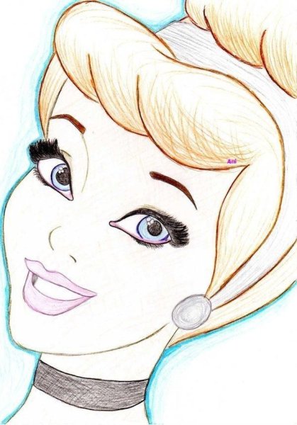 Принцессы для срисовки карандашом