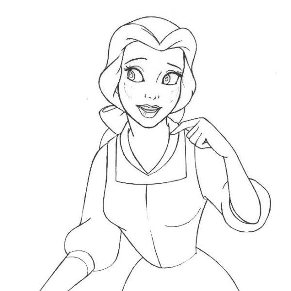 Скетч принцессы Дисней Бель