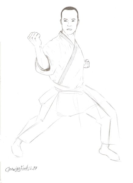 Каратист рисунок