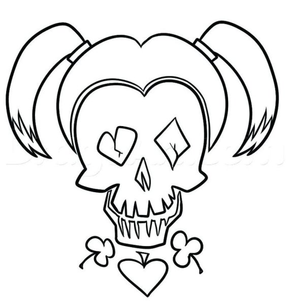 Раскраски Харли Квинн и Джокер отряд самоубийц