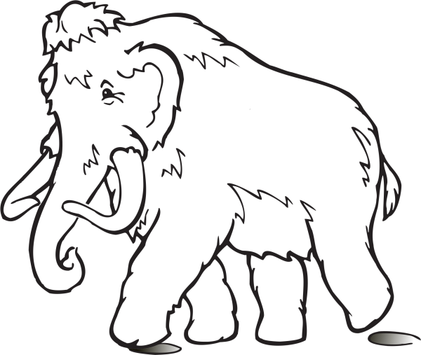 Животные доледникового периода трафарет