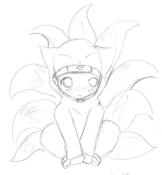 Раскраски аниме Наруто курама