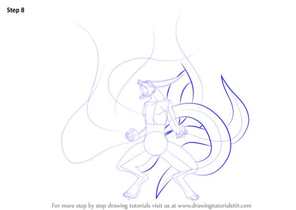 Курама рисунок поэтапно