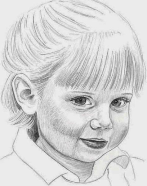 Детские портреты карандашом