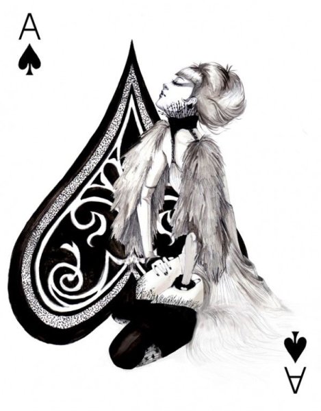 Пиковая дама карандашом легко