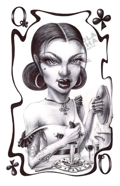Карточный дама эскиз