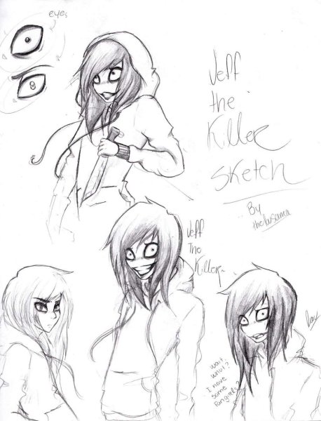 Рисунки крипипаста безглазый Джек