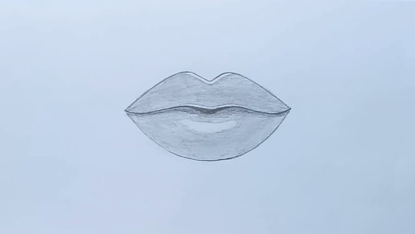 Рисунки легкие губы