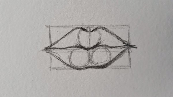 Рисование губ поэтапно карандашом