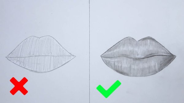 Легкий губы карандашом для начинающих