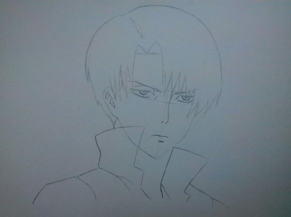 Леви Аккерман рисовать поэтапно