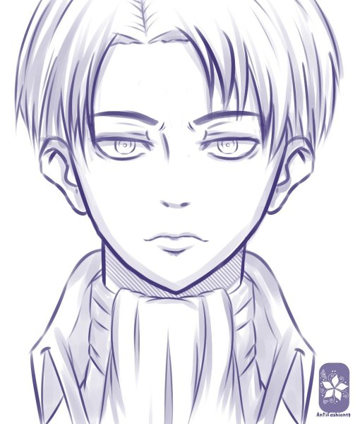 Леви атака титанов для срисовки