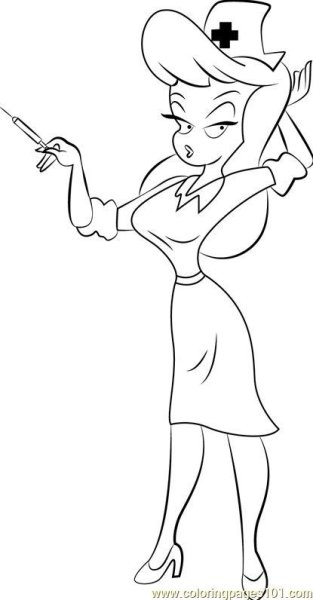 Медсестра деткийрисунок