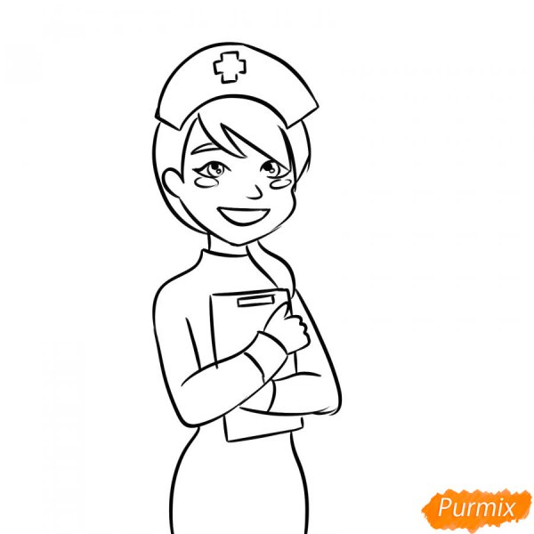 Рисунок медсестры для срисовки