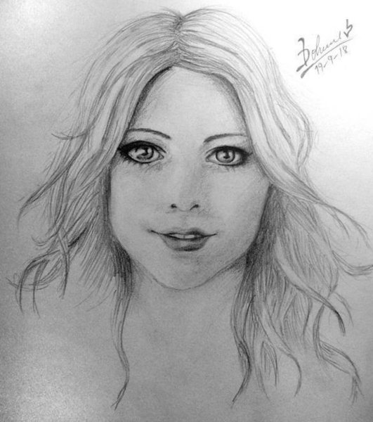 Портрет Арианы Гранде карандашом