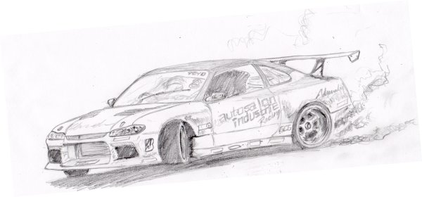 Nissan 240 SX дрифт раскраска