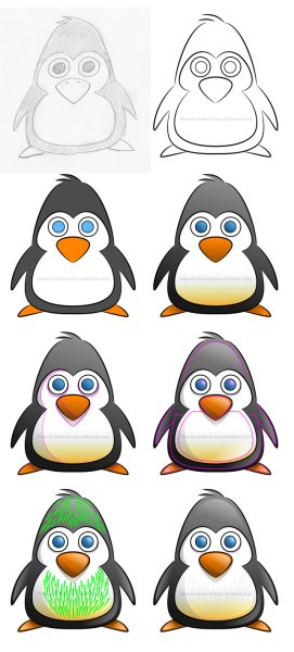 Рисование пингвина