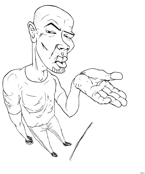 Негр карандашом