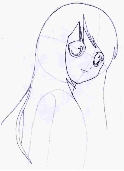 Поэтапное рисование девочек аниме