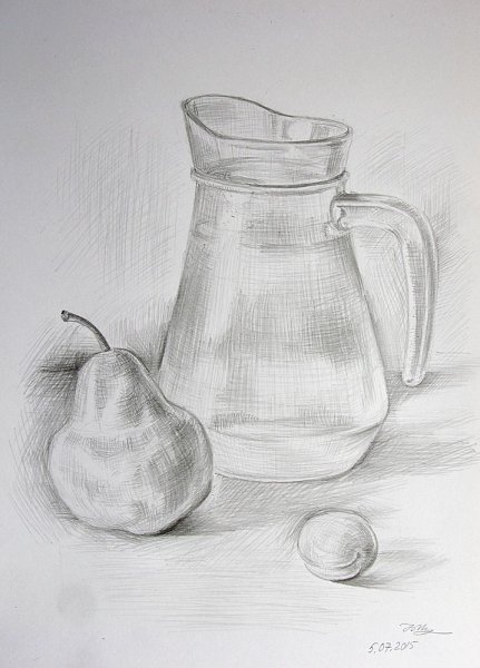 Натюрморт рисунок карандашом