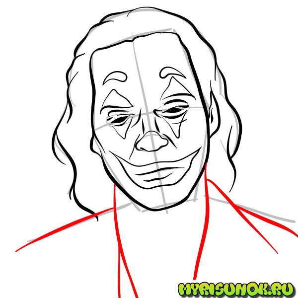 Поэтапное рисование Джокера