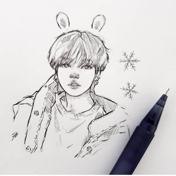 BTS тэхён скетчи