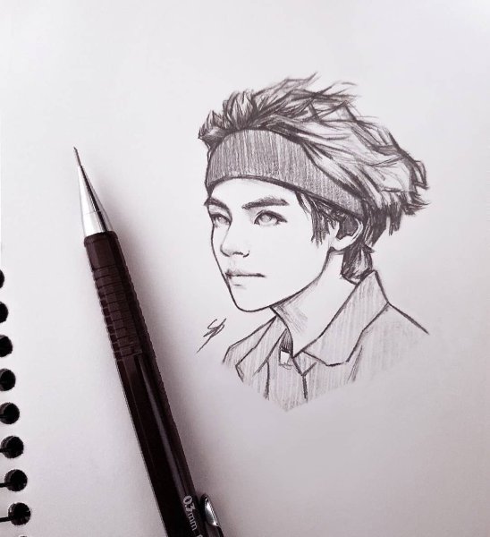 Ким тэхён скетч