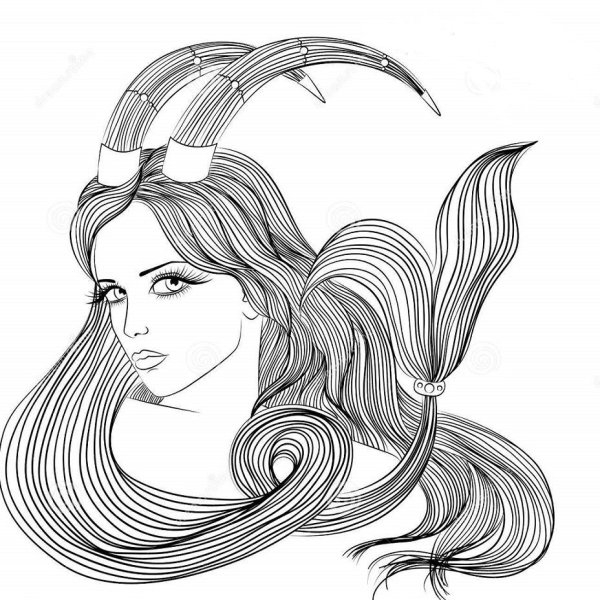 Козерог раскраска