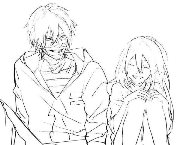 Ангел кровопролития Зак и Рейчел черно белые