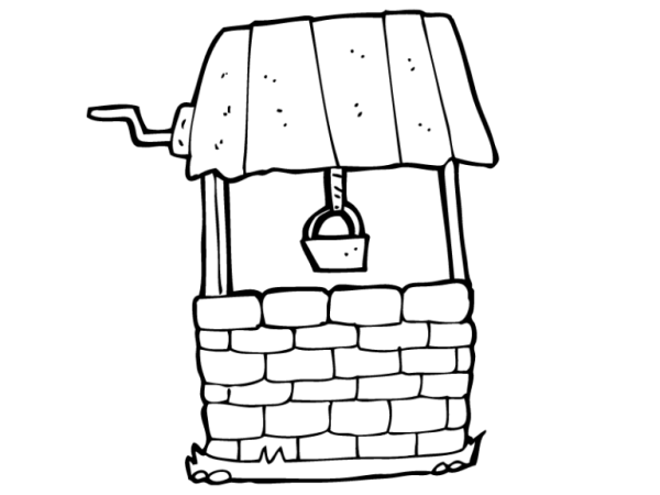 Колодец раскраска