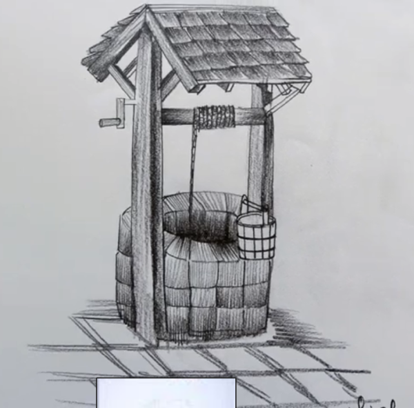 Колодец раскраска для детей