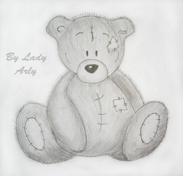 Медвежонок рисунок карандашом
