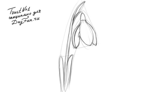 Весенний рисунок карандашом