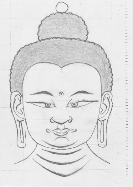 Будда карандашом