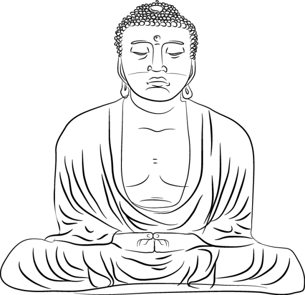 Будда рисунок