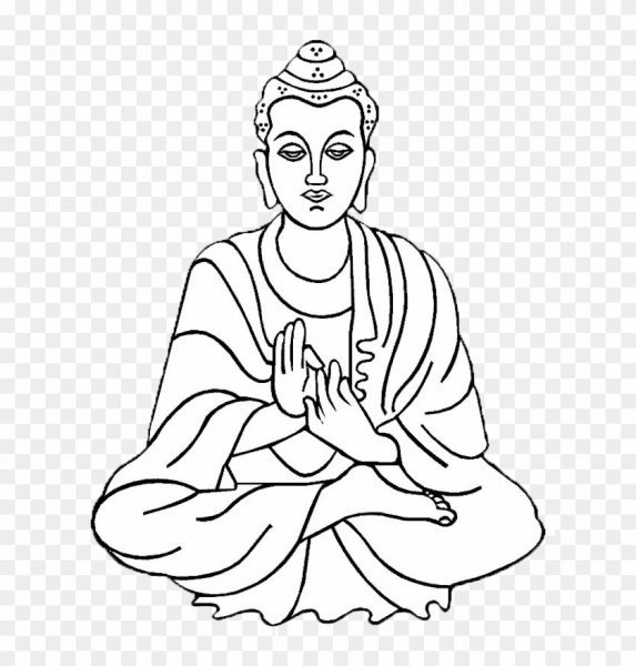 Будда карандашом