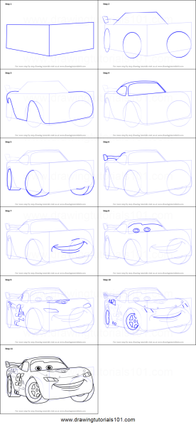 Как нарисовать машину спереди поэтапно