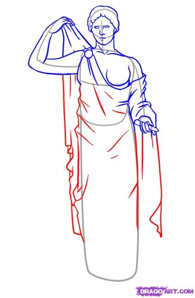 Греческие рисунки карандашом