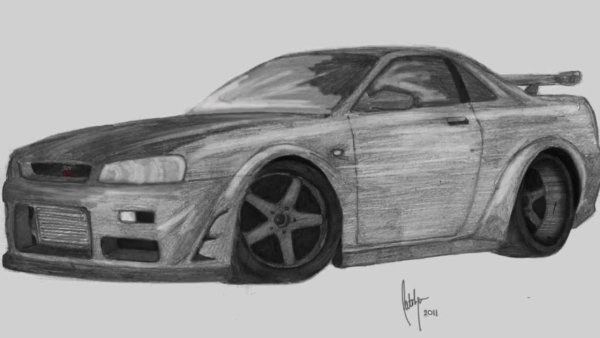 Nissan Skyline r34 контур