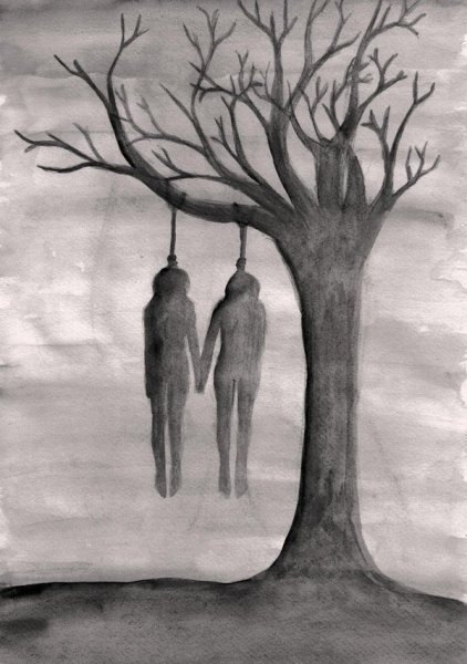 Рисунки карандашом одиночество