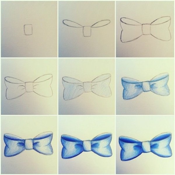 Нарисованный бантик несложный