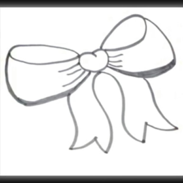 Срисовывать 1 бантик