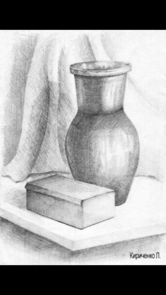 Натюрморт из предметов призматической формы