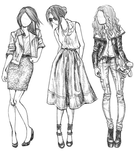 Рисунки для срисовывания модные