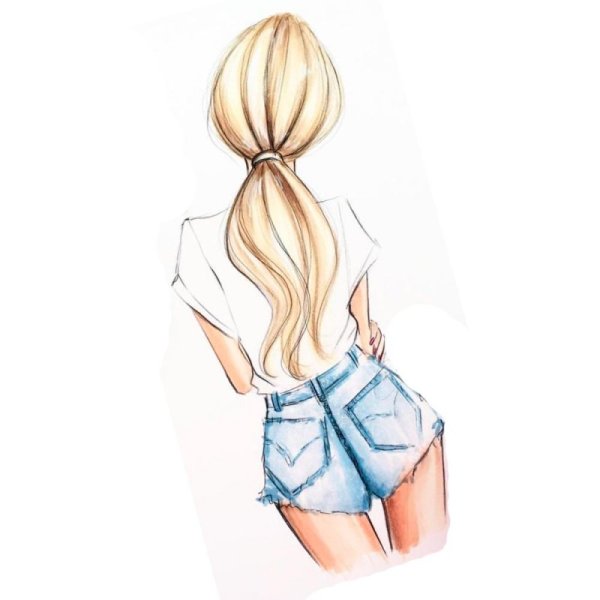 Девушка с кофе рисунок карандашом