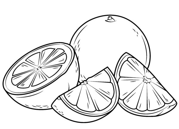 Апельсин раскраска