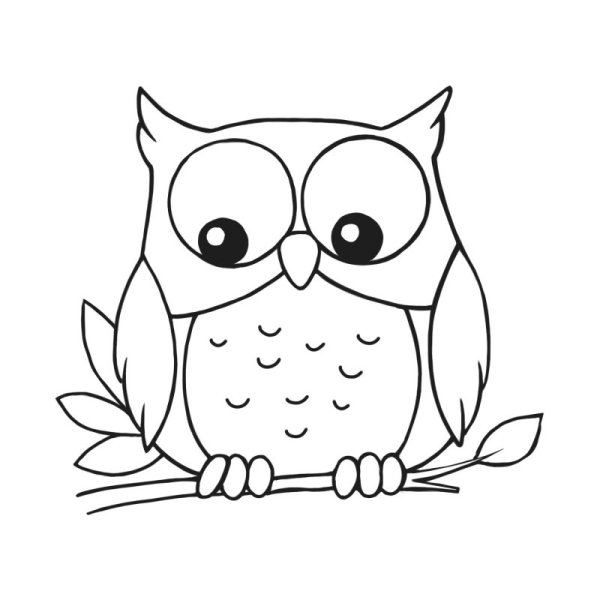 Сова трафарет